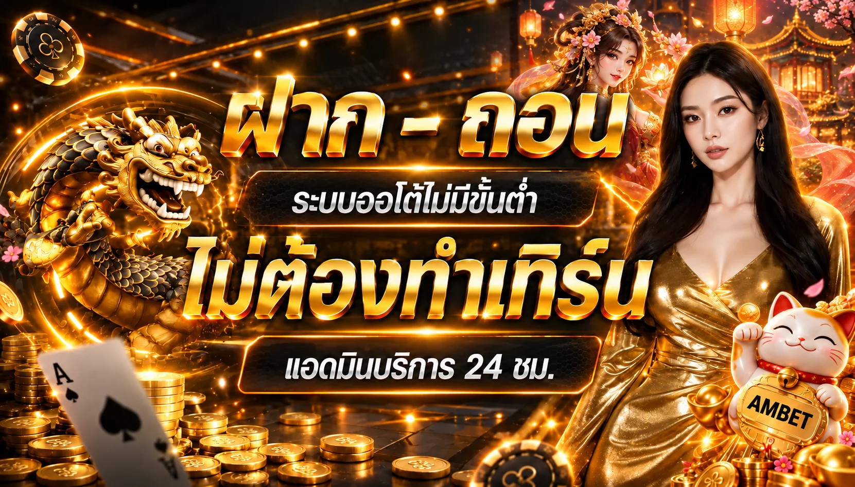 AMBET ฝากถอนและบริการข้อมูลตลอดวัน
