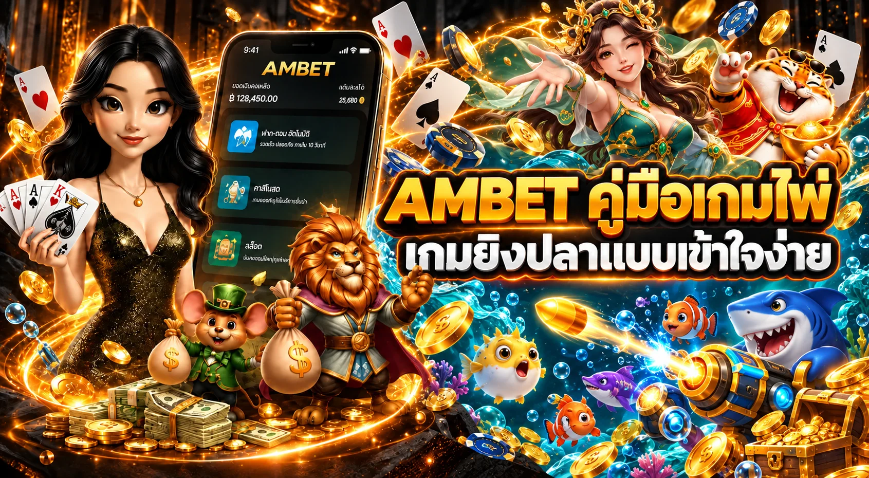 AMBET คู่มือเกมไพ่และเกมยิงปลาแบบเข้าใจง่าย